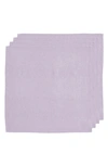 Bed Threads 4-pack Linen Napkins In Lilac