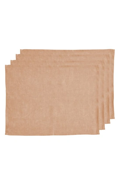 Bed Threads 4-pack Linen Placemats In Terracotta
