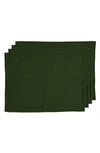 Bed Threads 4-pack Linen Placemats In Olive