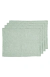 Bed Threads 4-pack Linen Placemats In Sage