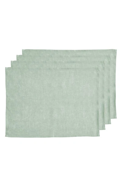 Bed Threads 4-pack Linen Placemats In Sage