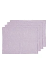 Bed Threads 4-pack Linen Placemats In Lilac