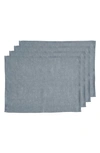 Bed Threads 4-pack Linen Placemats In Mineral