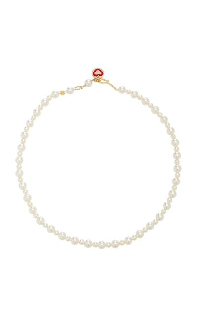 Roxanne Assoulin Bubble Swarovski Pearl Gold-tone Necklace In White