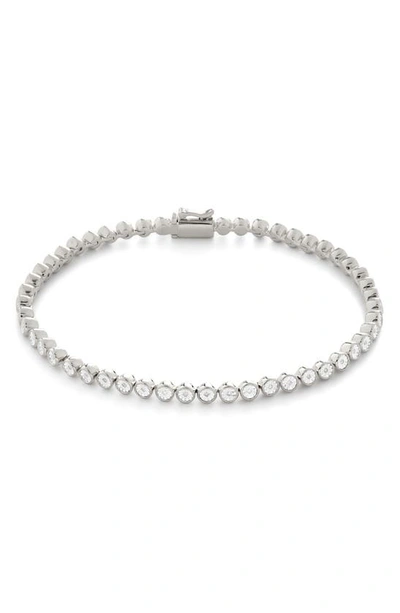 Monica Vinader Diamond Essential Tennis Bracelet In Silver