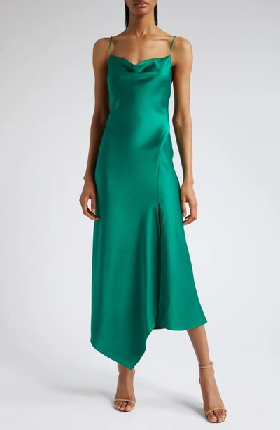 slim fit dress slacks Alice + Olivia Samara High Rise Pleated Pants in Painted Stripe/Emeral –  Leigh's of Breton Village main image 1
