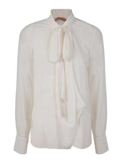 N°21 Shirt With Scarf In White