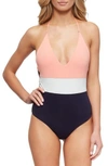 Tavik Chase One-piece Swimsuit In Coral