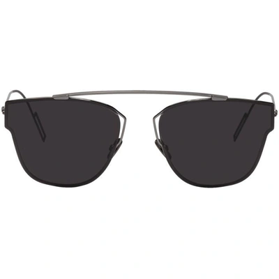 Dior Homme Gunmetal 204 Sunglasses In 0kj1 Dkruth