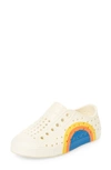 Native Shoes Kids' Jefferson Colorblock Sugarlite Slip-on Sneaker In Ivory/ Blue Multi