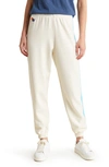 Aviator Nation Stripe Sweatpants In Vintage White/ Blue