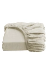 Bed Threads Linen Fitted Sheet In Beige