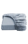 Bed Threads Linen Fitted Sheet In Gray