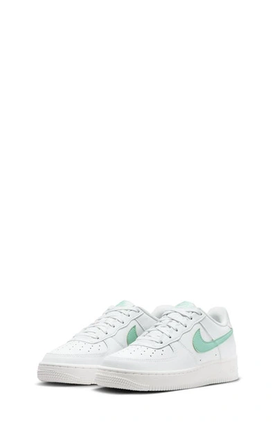 Nike Kids' Air Force 1 Sneaker In Summit White/ Emerald Rise