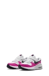 Nike Kids' Air Max Systm Sneaker In White/ Obsidian/ Pink
