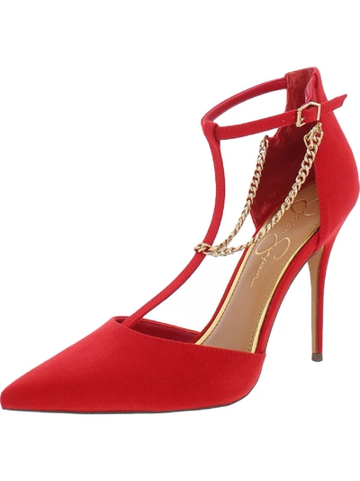 Jessica Simpson Wintelle Womens Chain T-strap Heels In Multi