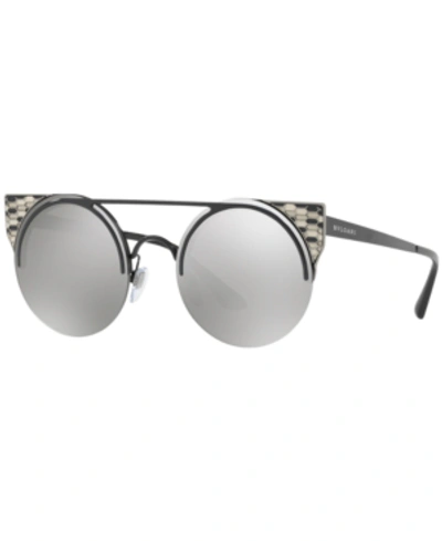 Bvlgari Sunglasses, Bv6088 In Black/grey Mirror