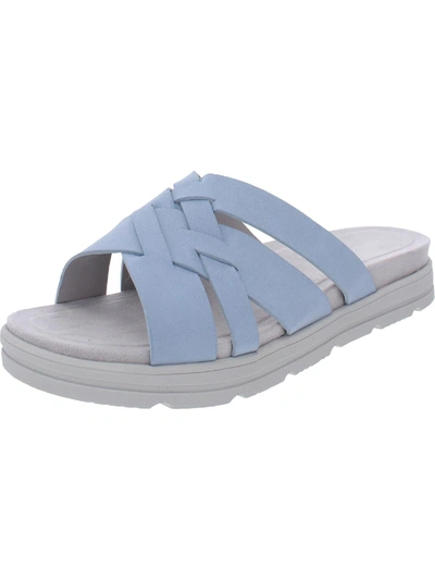 Easy Spirit Star  Womens Strappy Open Toe Flat Sandals In Blue