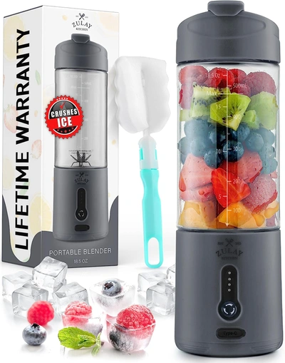 Zulay Kitchen Personal Portable Smoothie Blender On The Go That Crush Ice In Multi
