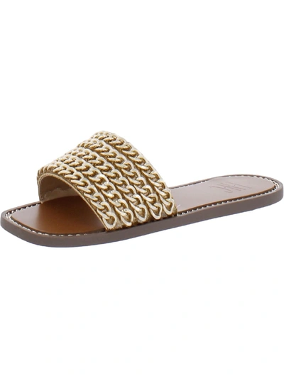 Inc Pelle Womens Slip-on Flat Slide Sandals In Multi