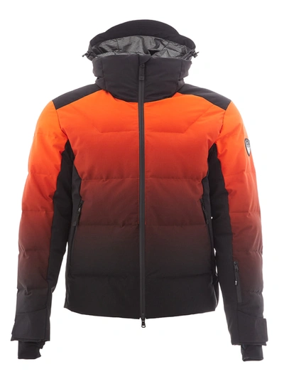 Ea7 Quilted Technical Jacket Faded Effect In Orange