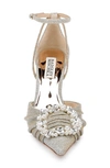 Badgley Mischka Nisha Pointed Toe Pump In Platino Textile