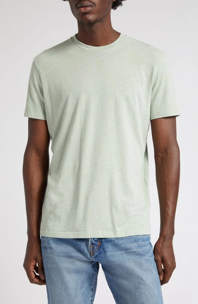 Tom Ford Mélange Crewneck T-shirt In Mint