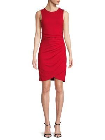 Susana Monaco Gathered Sheath Dress In Pepper