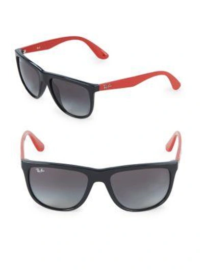 Ray Ban 54mm Shiny Square Wayfarer Sunglasses In Black