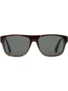 Gucci Rectangular-frame Acetate Sunglasses In Brown
