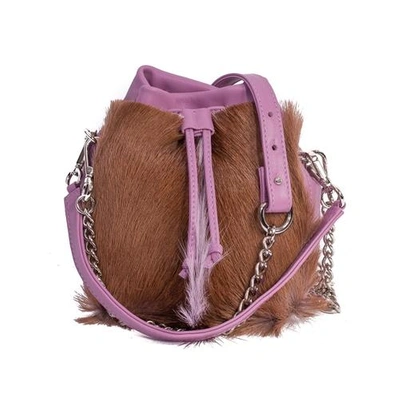 Sherene Melinda Lavender Lou Lou Pouch Bag With A Fan