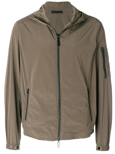 Paolo Pecora Zipped Hooded Jacket - Brown