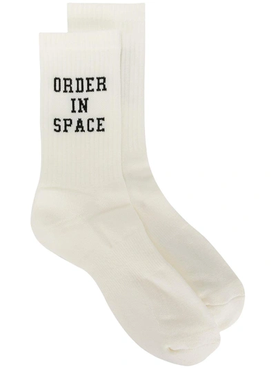 Undercover Slogan Embroidered Socks