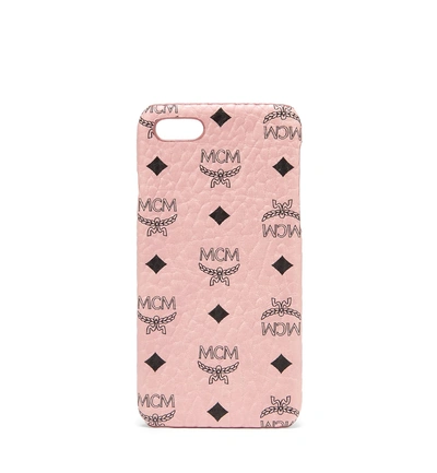 Mcm Iphone 6s/7/8 Case In Visetos Original In Soft Pink