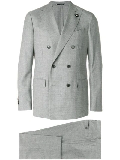 Lardini Double-breasted Formal Suit - Grey
