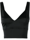 Murmur Cropped Vest Top - Black