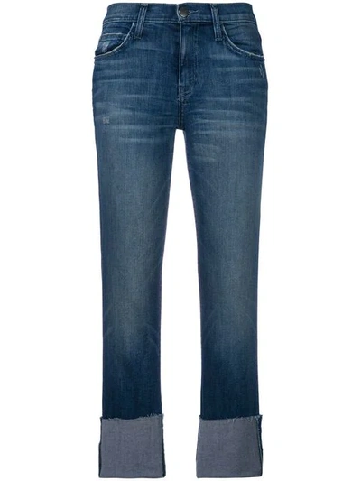 Current Elliott Cropped Fitted Jeans In Blue