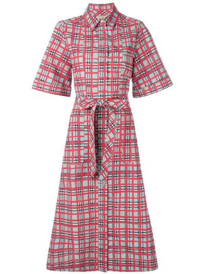 Burberry Painted Check Print Dress