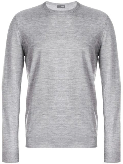 Drumohr Perfectly Fitted Sweater In Grey
