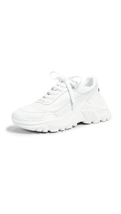 Joshua Sanders Women's Zenith Leather Lace Up Platform Sneakers In White