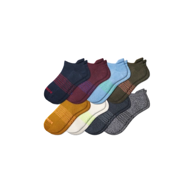 Bombas Ankle Sock 8-pack In Celeste Olive Mix