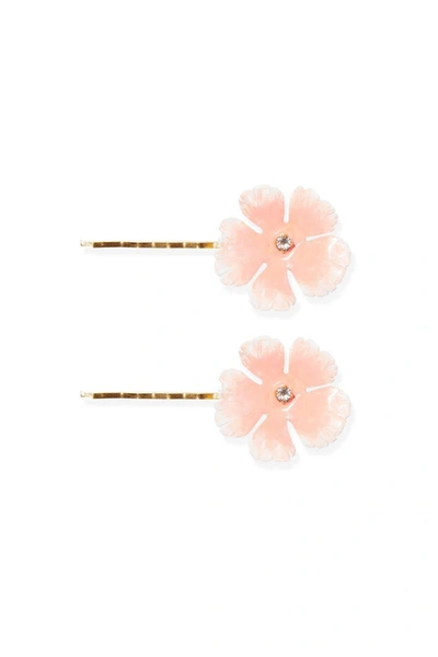 Jennifer Behr Buttercup Bobby Pins In Blush In Pink