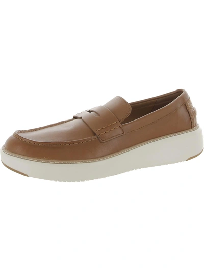 Cole Haan Gp Topspin Mens Leather Slip On Loafers In British Tan