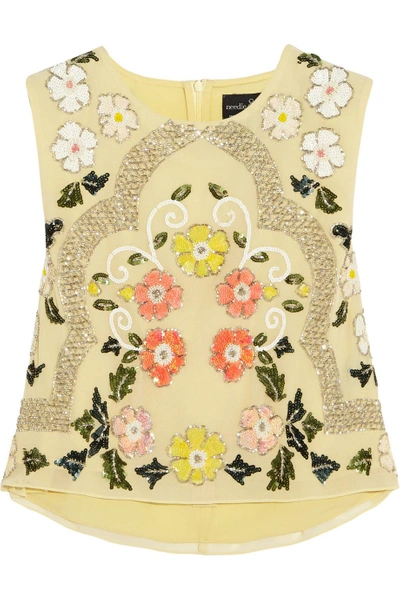 Needle & Thread Locket Embellished Chiffon Top