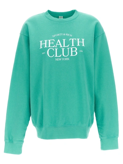 Sporty And Rich Health Club Sweatshirt White In Blue