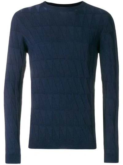 Giorgio Armani Perfectly Fitted Sweater In Blue