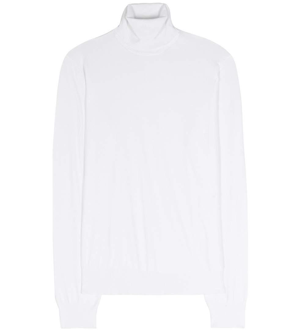 Michael Kors Ribbed-knit Turtleneck Top In White | ModeSens