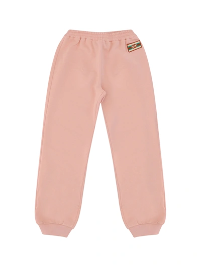 Gucci Pink Trousers For Baby Girl With Double G