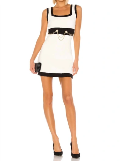 Ronny Kobo Anamaree Mini Dress In Black/white In Multi