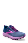 Brooks Cascadia 17 Trail Running Shoe In Navy/ Purple/ Violet